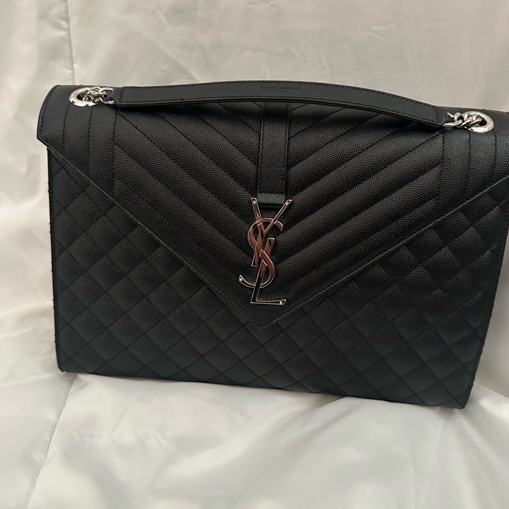 Yves Saint Laurent Black Quilted Shoulder Bag